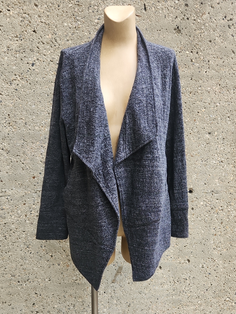 Eileen Fisher grey open front cardigan